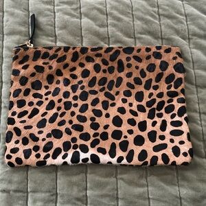 Clare V Leopard Clutch